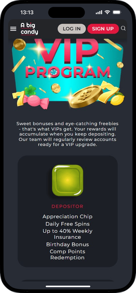 A big candy casino Loyalty Program