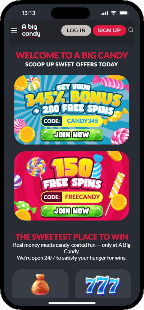 A big candy casino bonuses